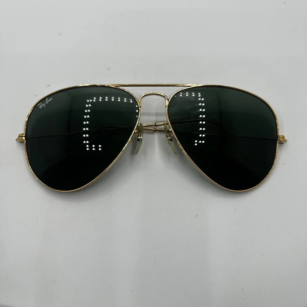 Ray Ban Aviator Sunglasses Mens 58-14 Gold Vintage B&L USA Fair Repair Needed